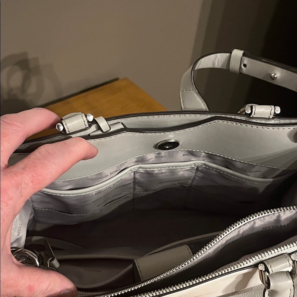 Michael Kors Two-Tone Gray Satchel - Picture 5 of 7
